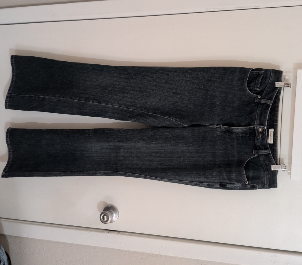 Coldwater Creek Straight-Leg Jeans — Charcoal